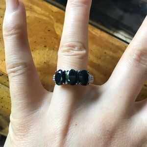 Elegant Black Stone Women's Ring